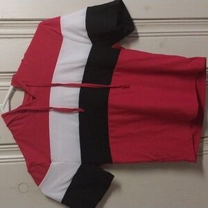 2 pcs set red hoodie shirt and shorts